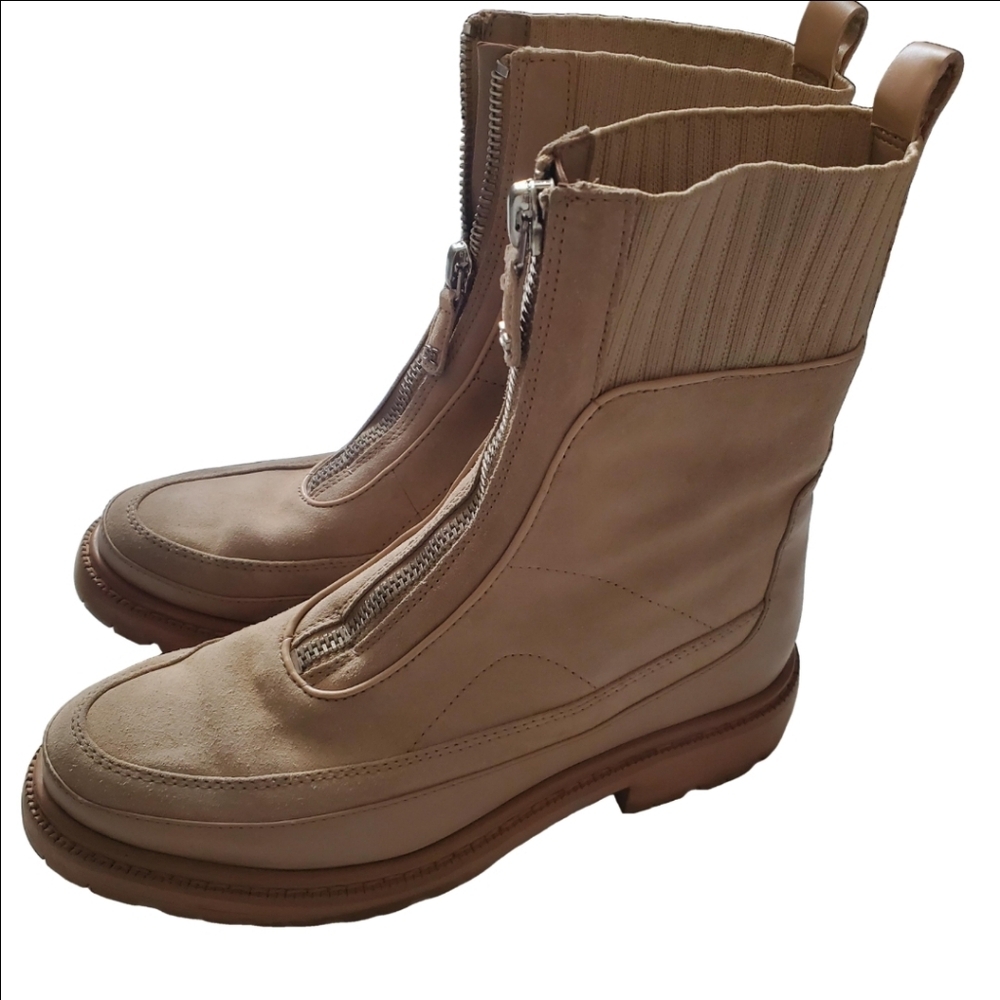 Sam Edelman  Combat Boots Size 9 Tan Chelsea Boots
